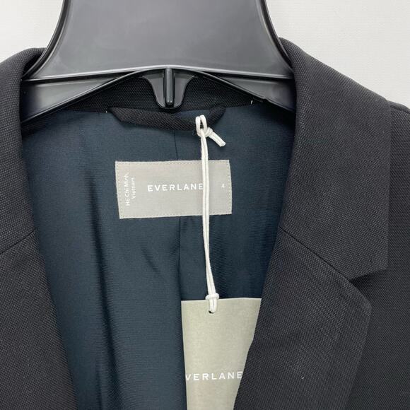 Everlane Womens The Easy Blazer Size 4 Black One Button NWT $128 - Picture 5 of 10